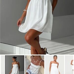 Elegant White Summer Dress princess Polly